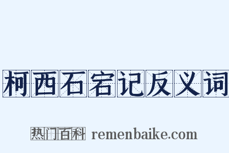 柯西石宕记反义词是什么意思的图片